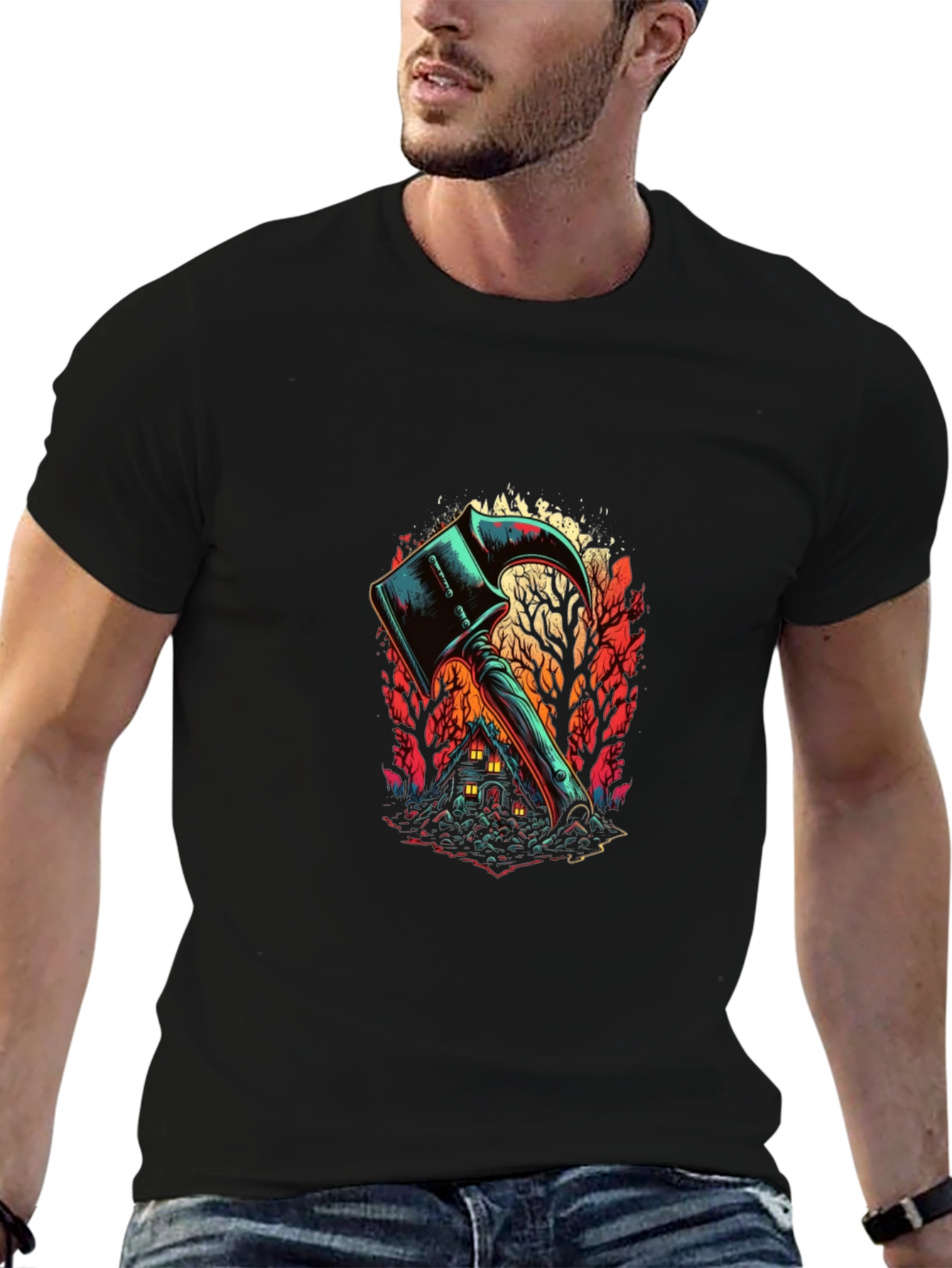 Axe House Graphic Tee - Spooky Season T-Shirt