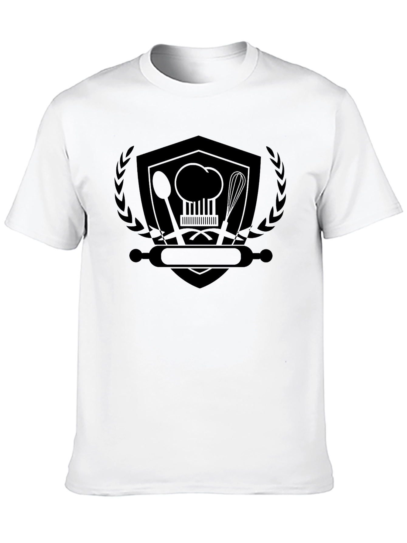 Chefs Shield Black T-Shirt - Culinary Design