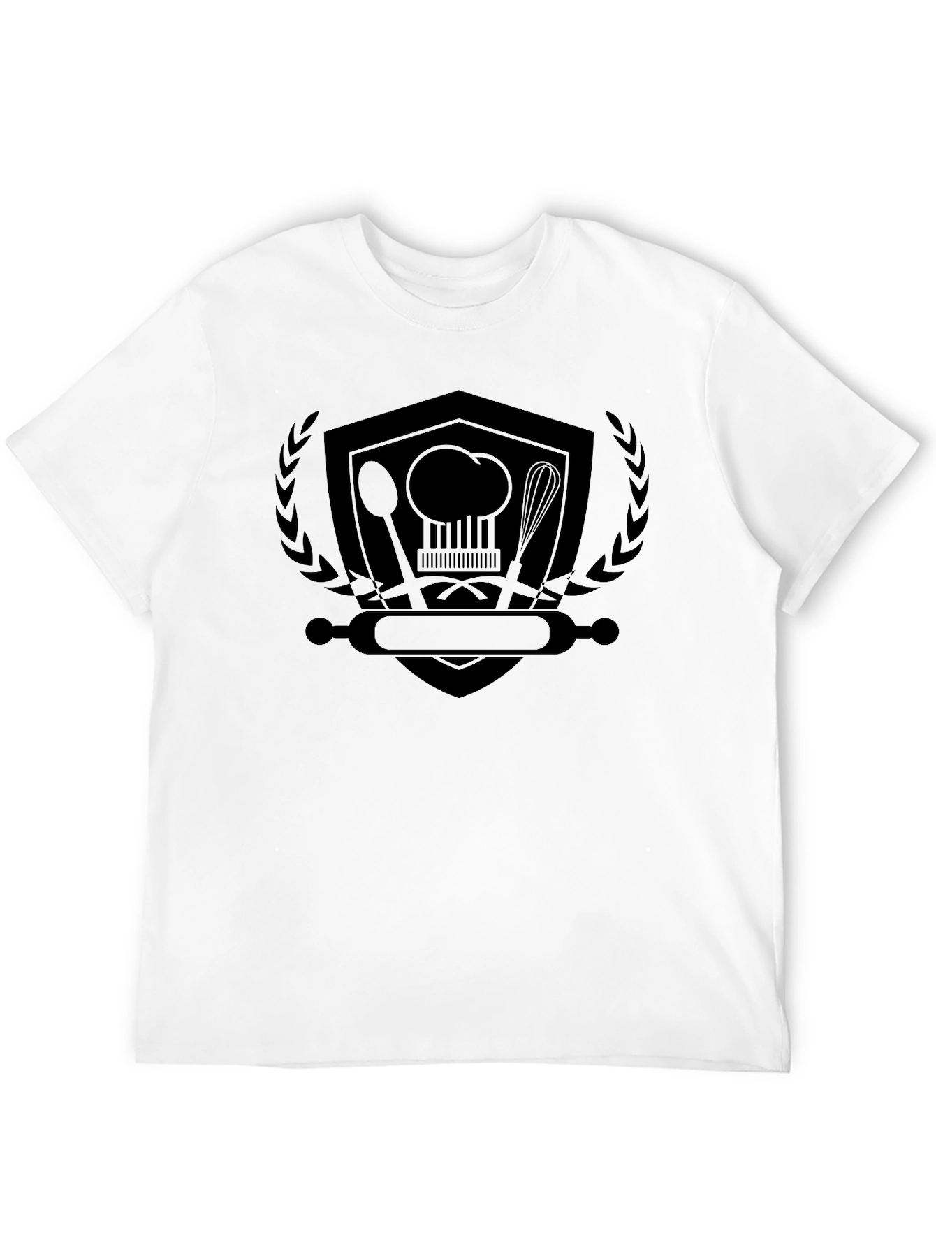 Chefs Shield Black T-Shirt - Culinary Design