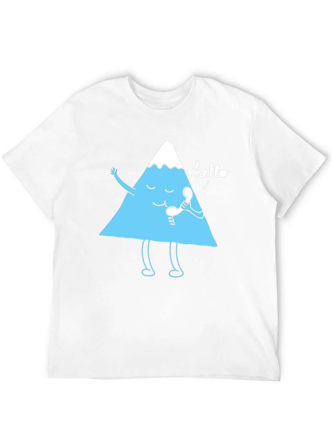 Funny Mountain Talking on the Phone Graphic T-Shirt