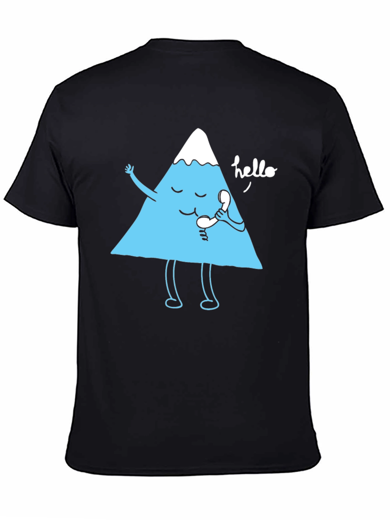 Funny Mountain Talking on the Phone Graphic T-Shirt