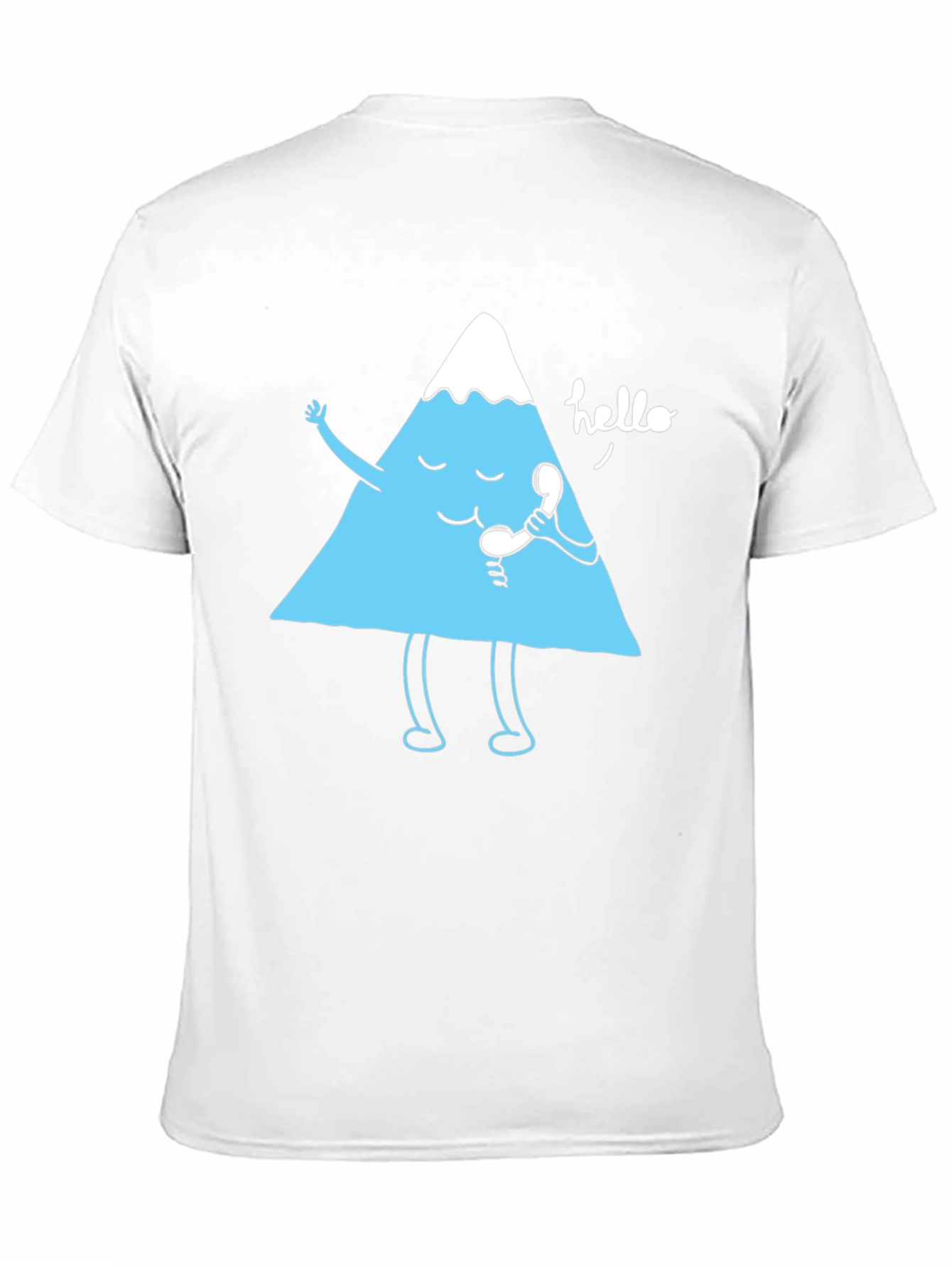 Funny Mountain Talking on the Phone Graphic T-Shirt