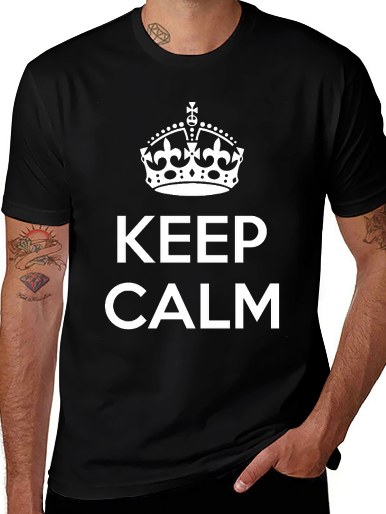 Keep Calm Black Graphic Tee