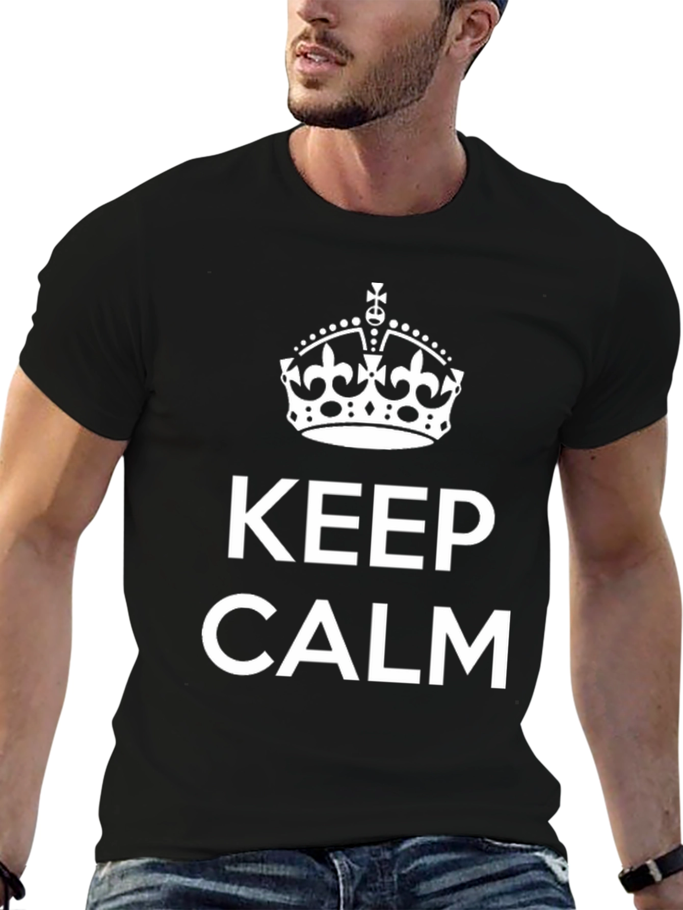 Keep Calm Black Graphic Tee