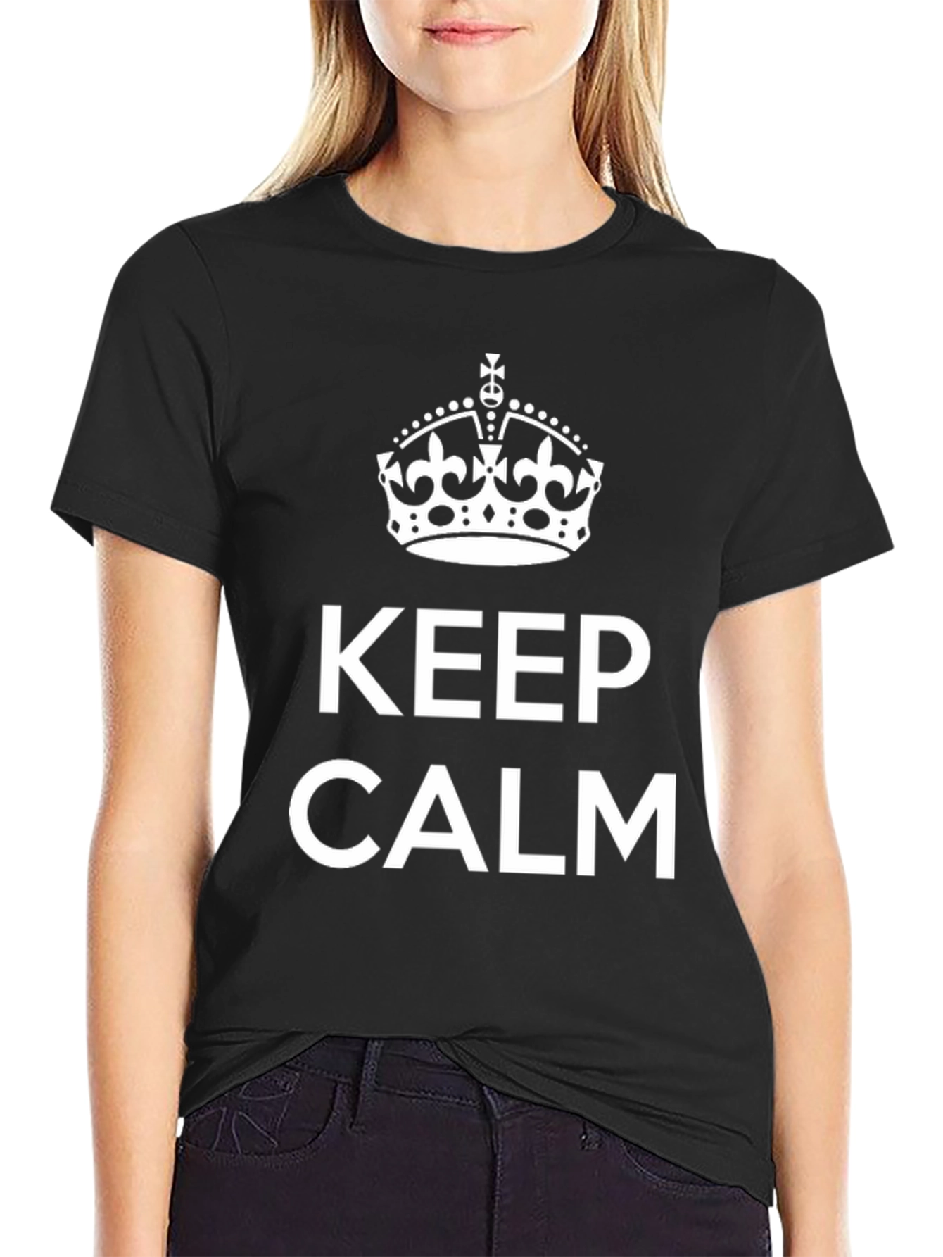 Keep Calm Black Graphic Tee