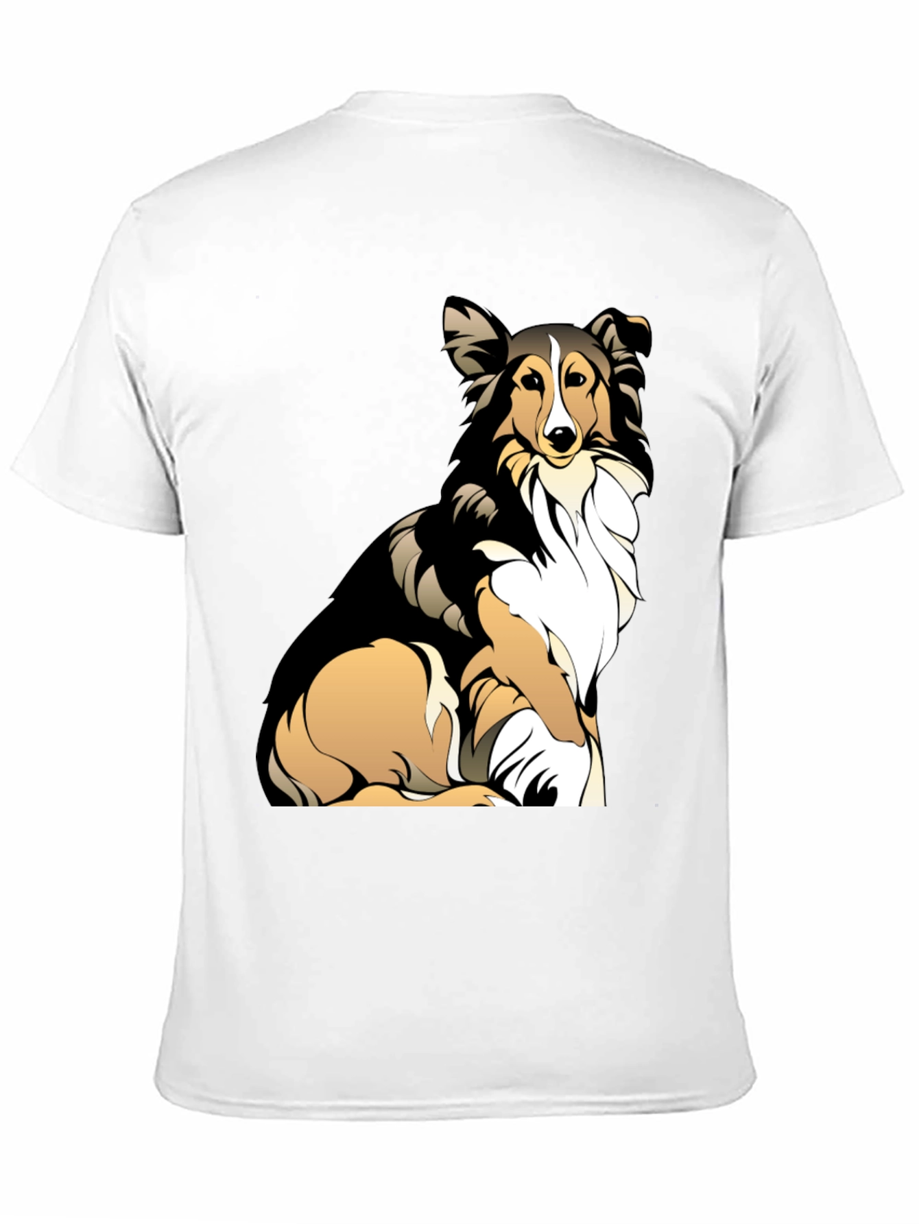 Sheltie Dog Graphic Tee - Casual Black T-Shirt
