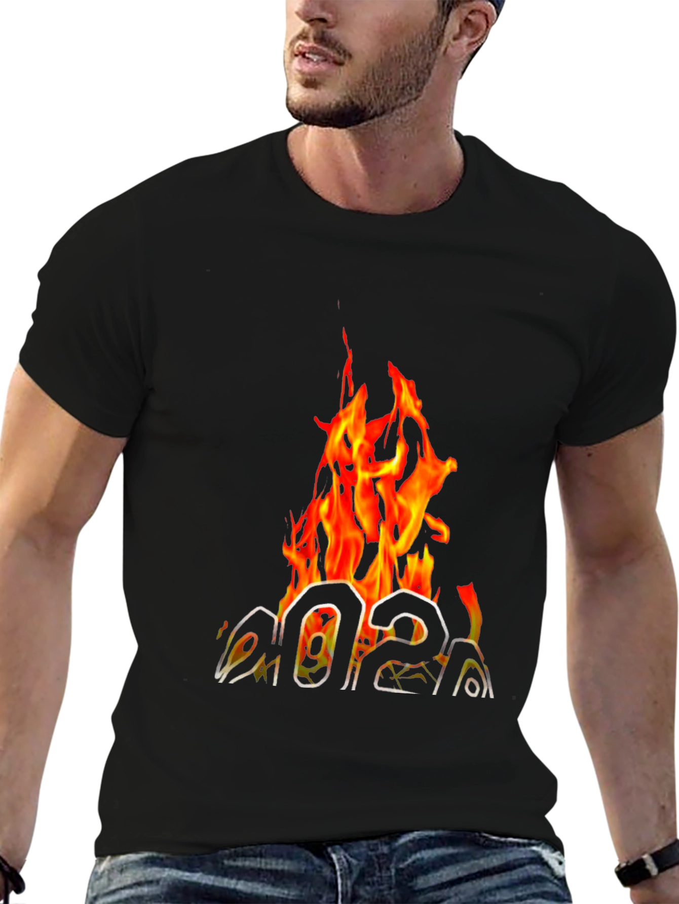 Fiery 2021 Graphic Tee - Black Cotton T-Shirt