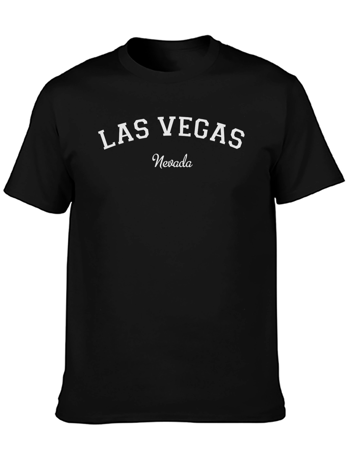 Las Vegas Nevada T-Shirt Black Cotton