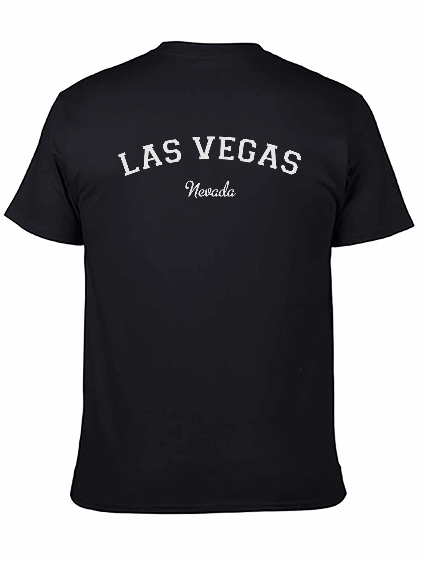 Las Vegas Nevada T-Shirt Black Cotton