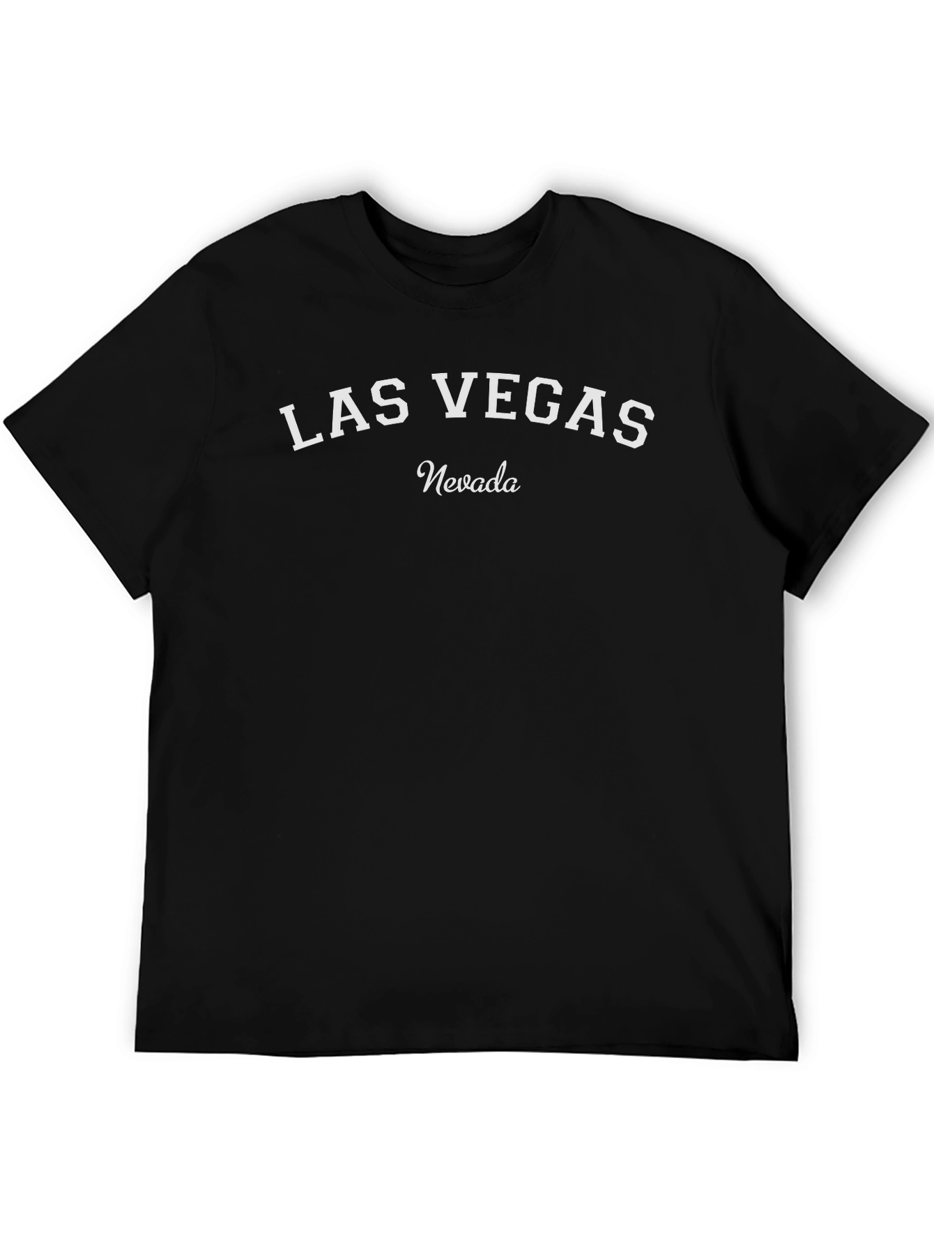 Las Vegas Nevada T-Shirt Black Cotton
