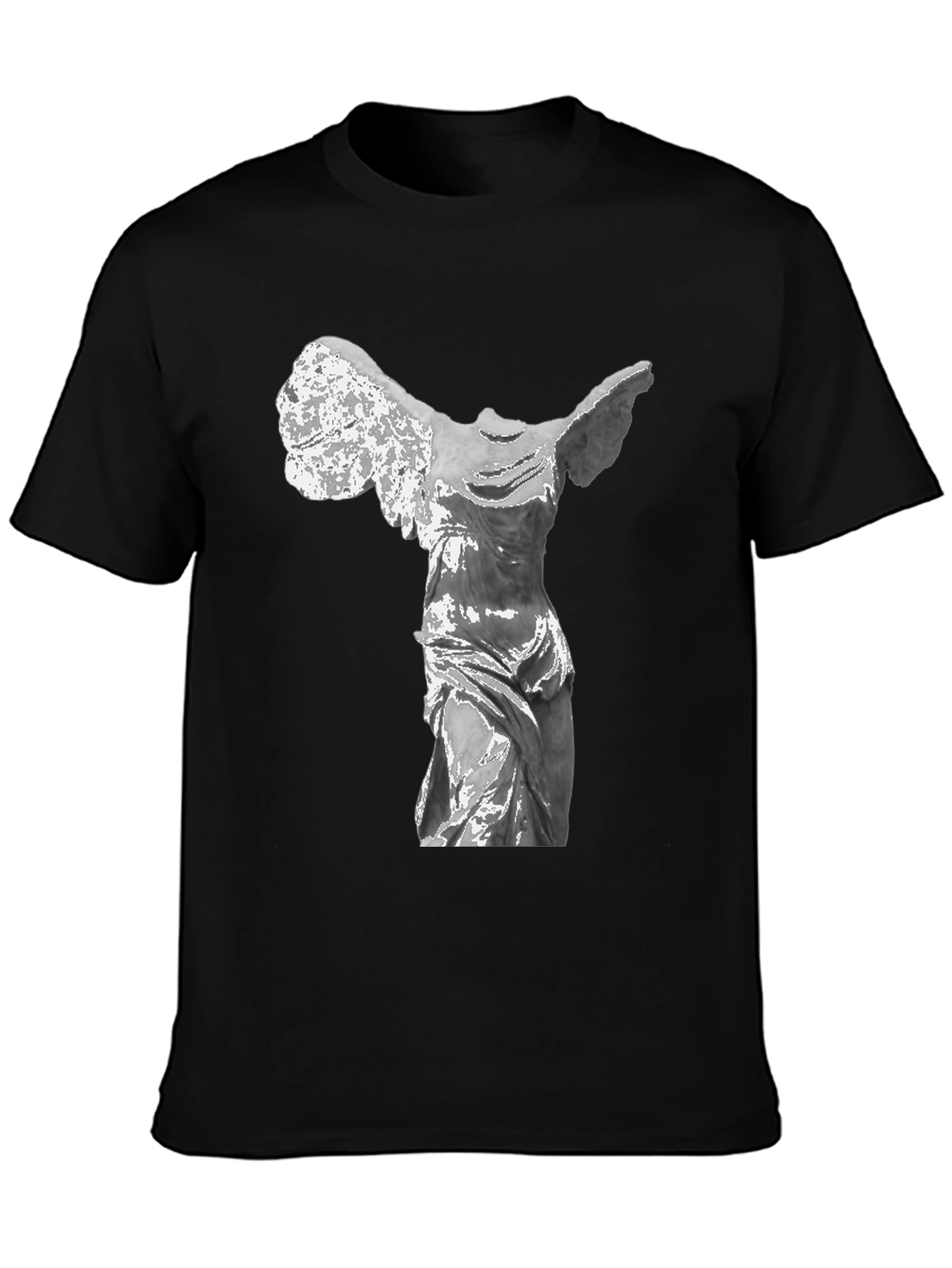 Winged Victory Statue T-Shirt - Classic Black Tee