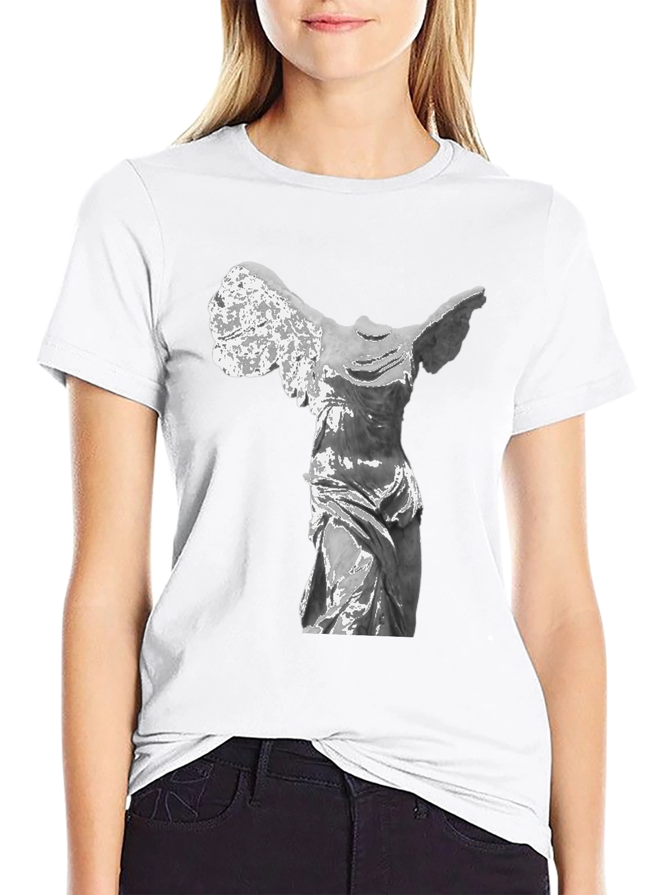 Winged Victory Statue T-Shirt - Classic Black Tee