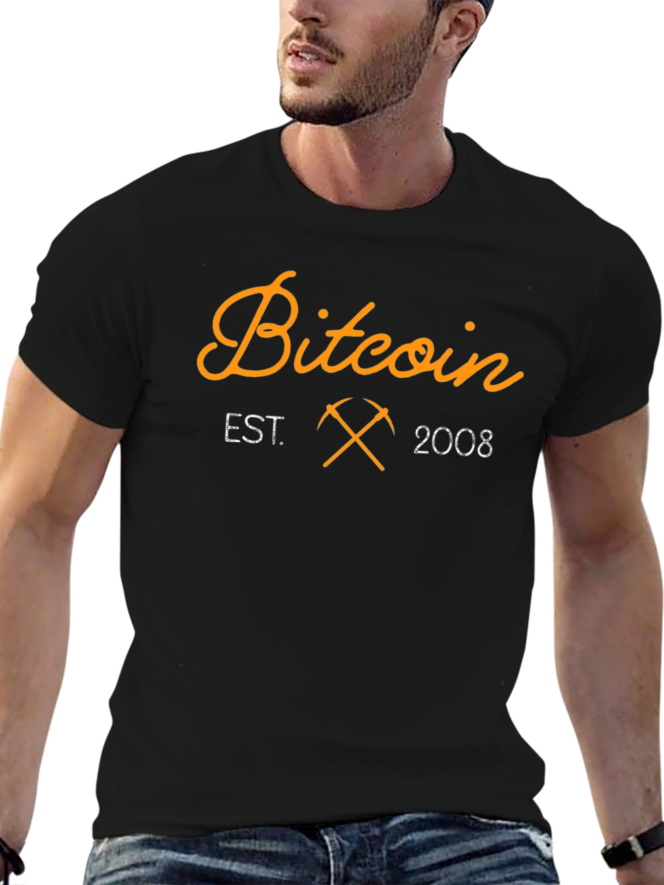 Bitcoin Est. 2008 Black T-Shirt Crypto Mining Tee