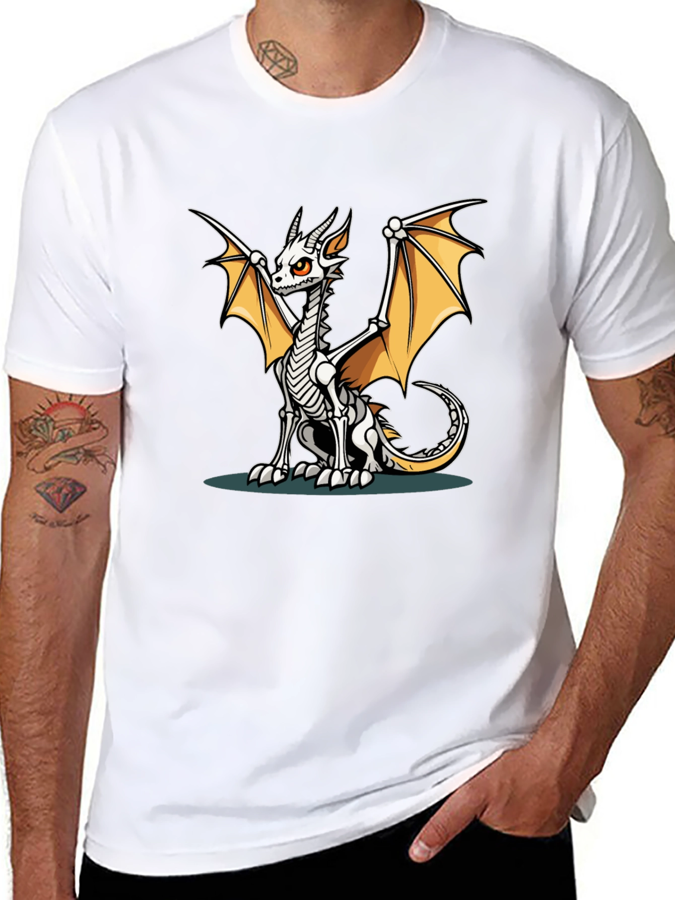 Dragon Skeleton Graphic Tee