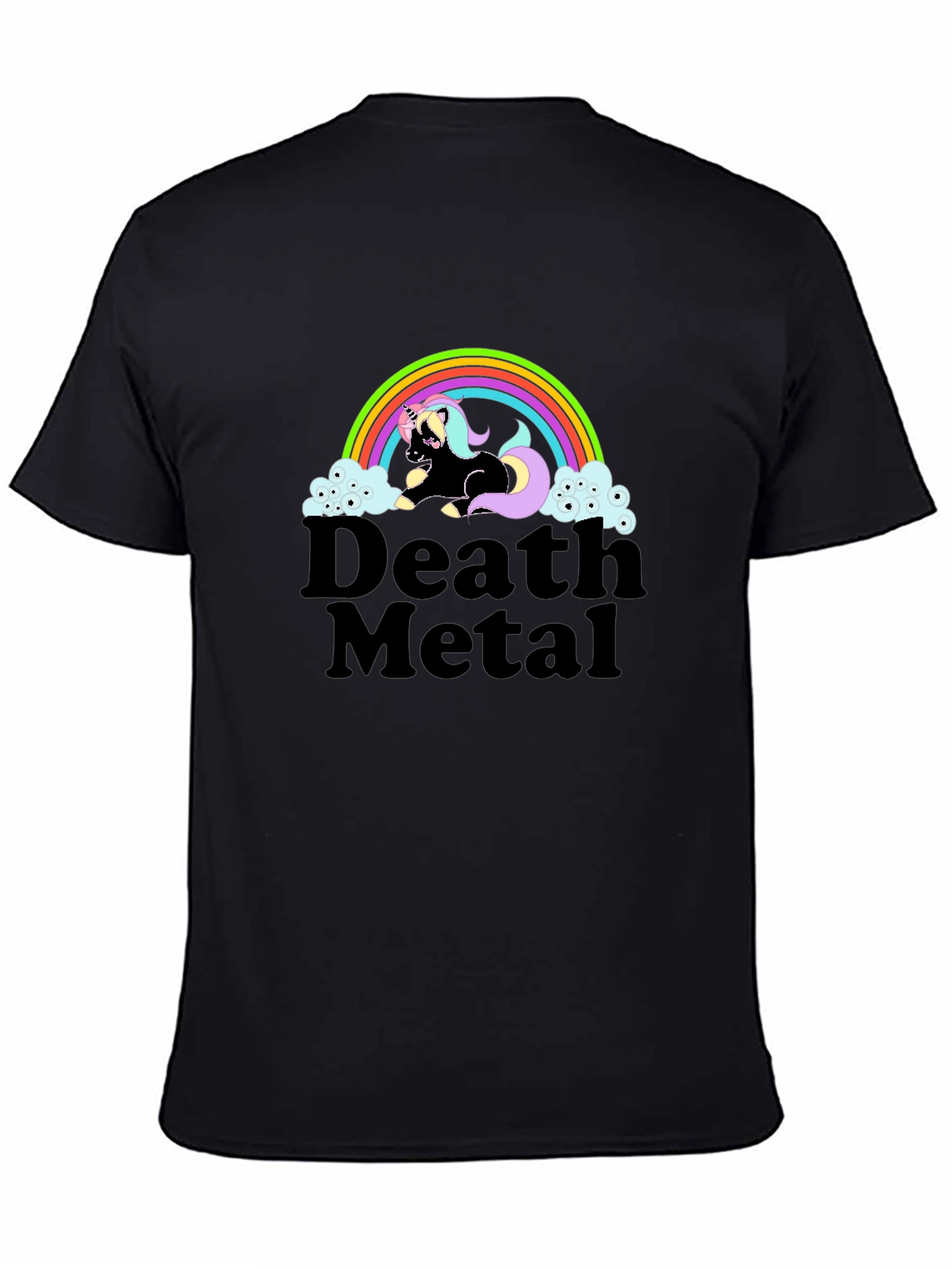 Death Metal Unicorn Graphic T-Shirt