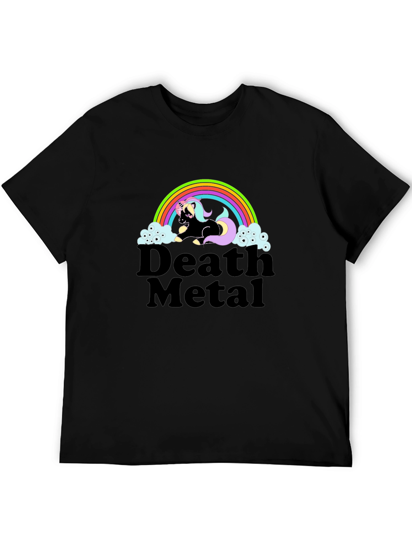 Death Metal Unicorn Graphic T-Shirt