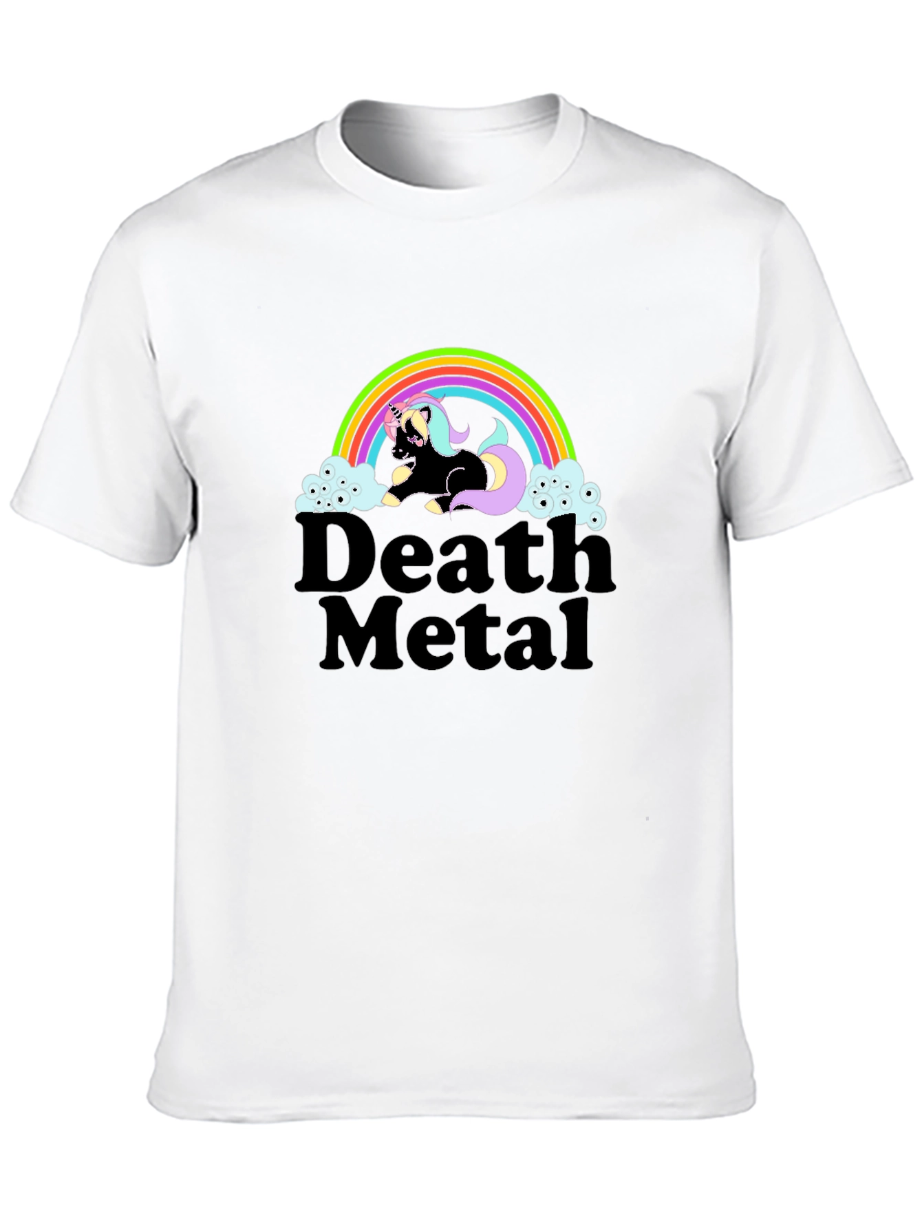 Death Metal Unicorn Graphic T-Shirt