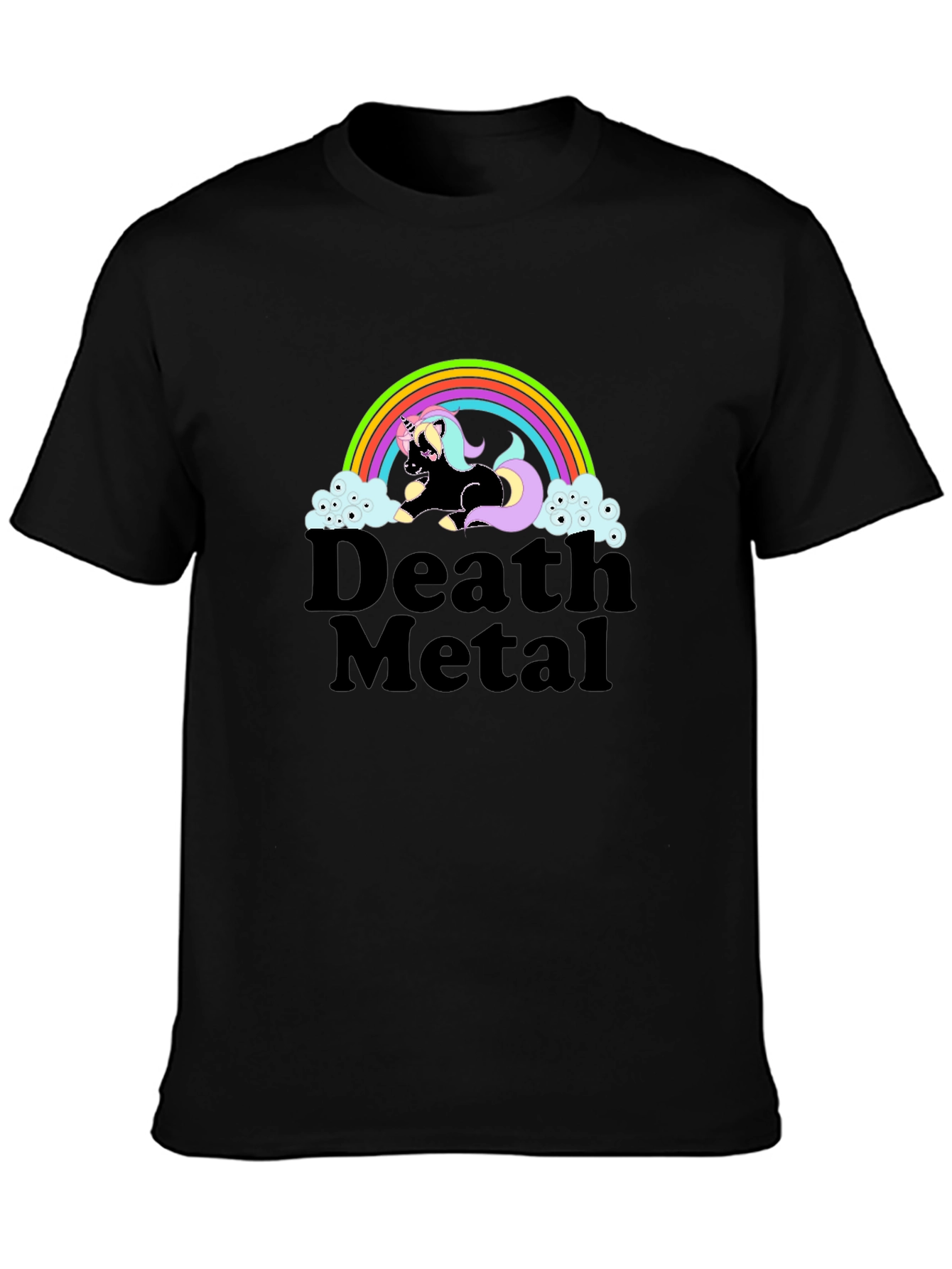 Death Metal Unicorn Graphic T-Shirt
