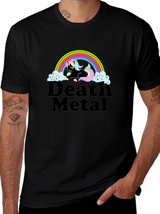 Death Metal Unicorn Graphic T-Shirt