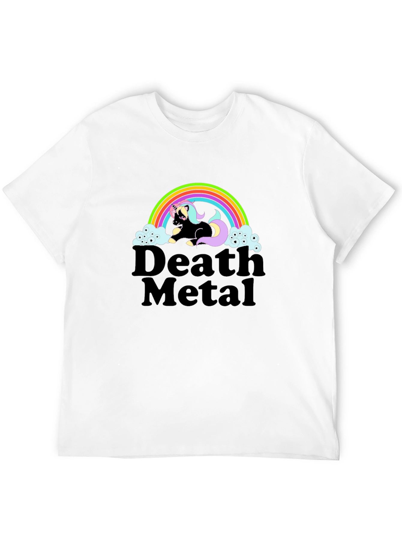 Death Metal Unicorn Graphic T-Shirt