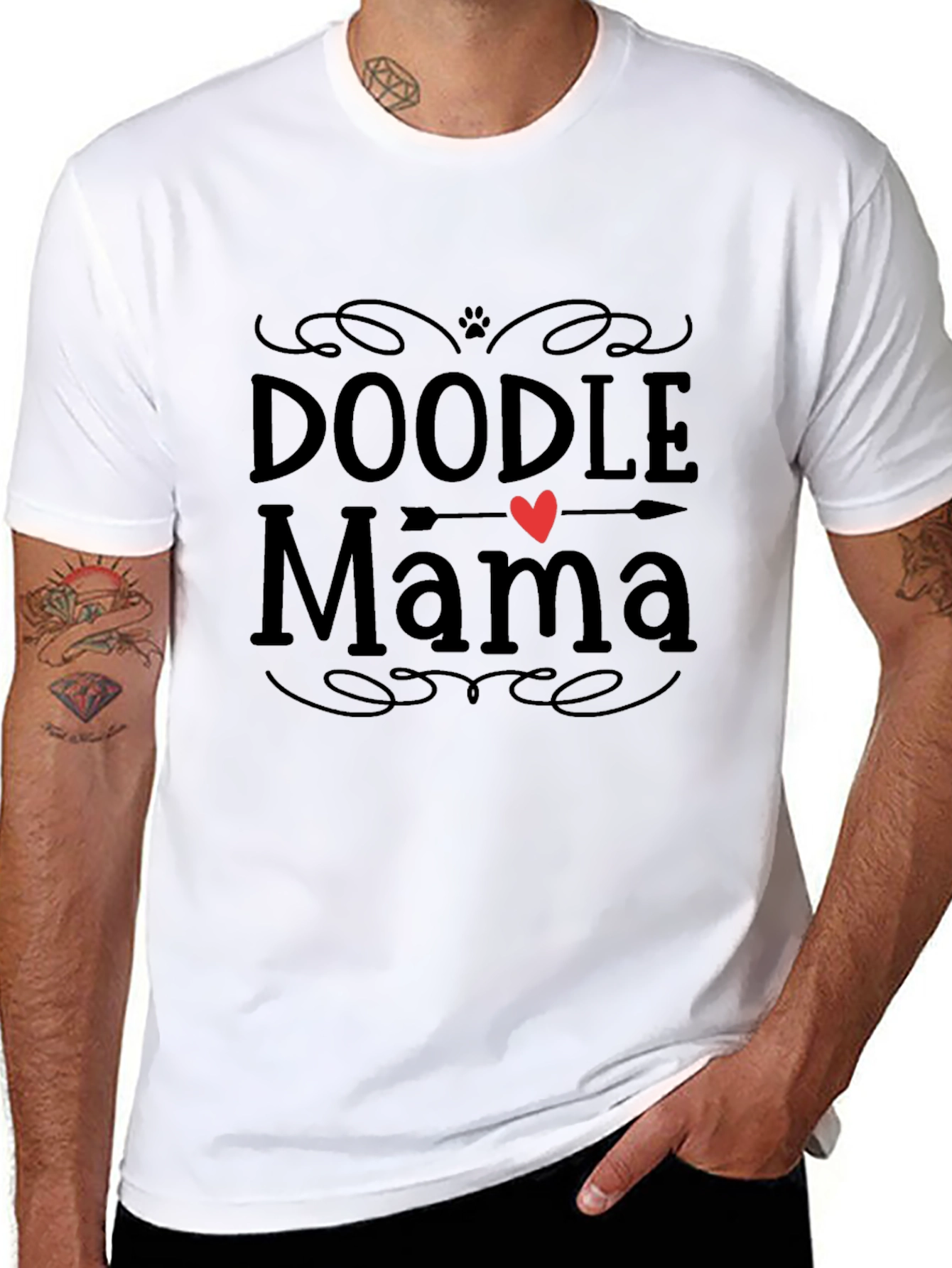 Doodle Mama Black T-Shirt - Dog Lover Tee