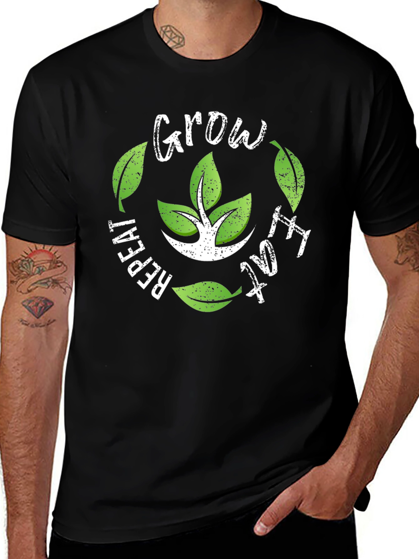 Grow Eat Repeat Graphic Tee - Unisex