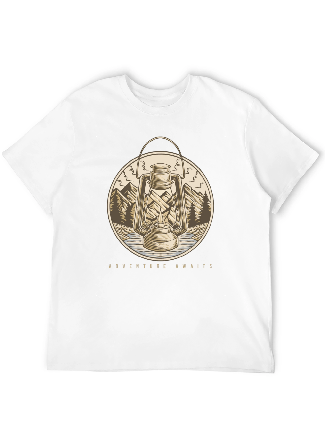 Adventure Awaits Graphic T-Shirt - Lantern Design