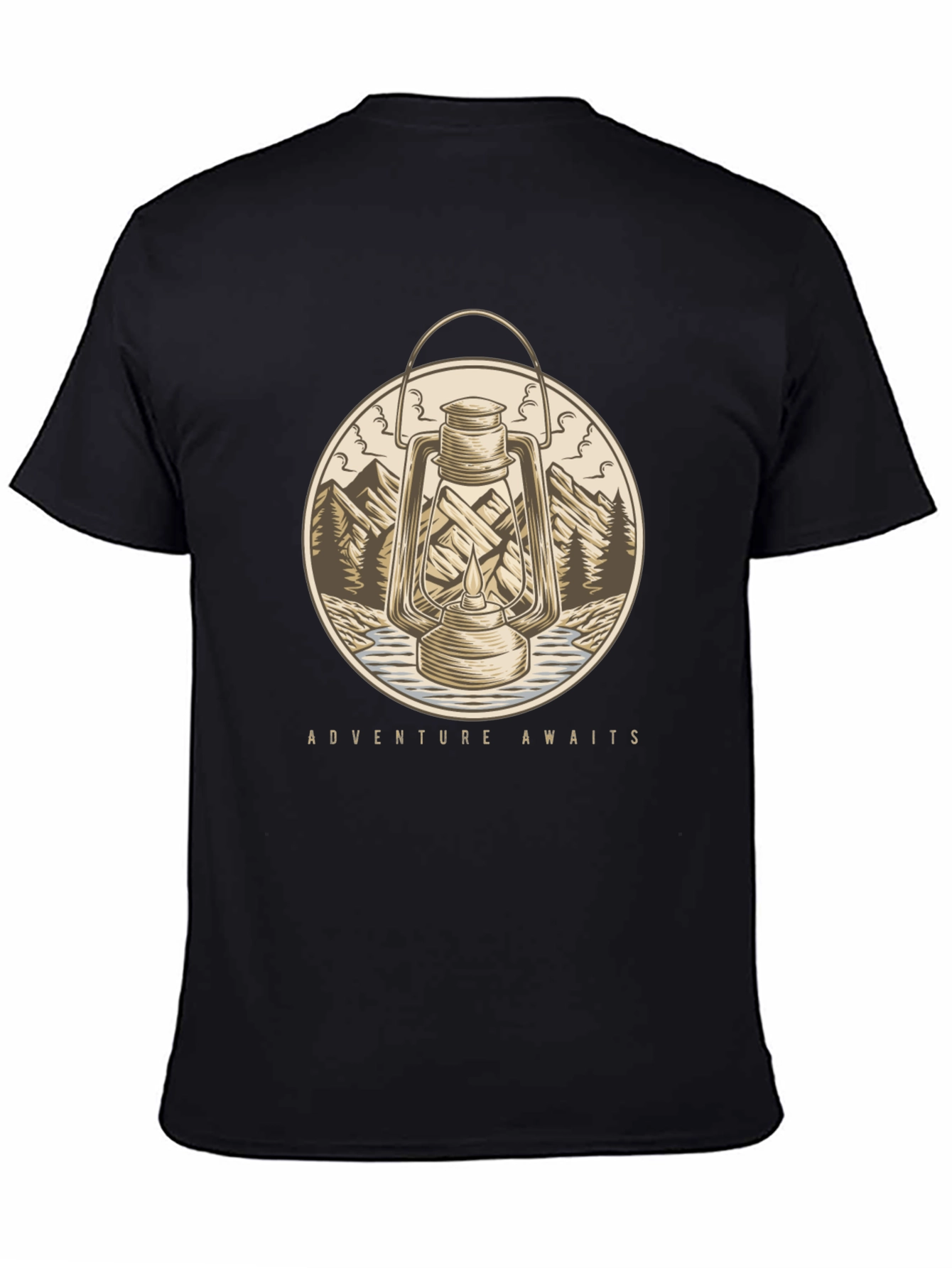 Adventure Awaits Graphic T-Shirt - Lantern Design