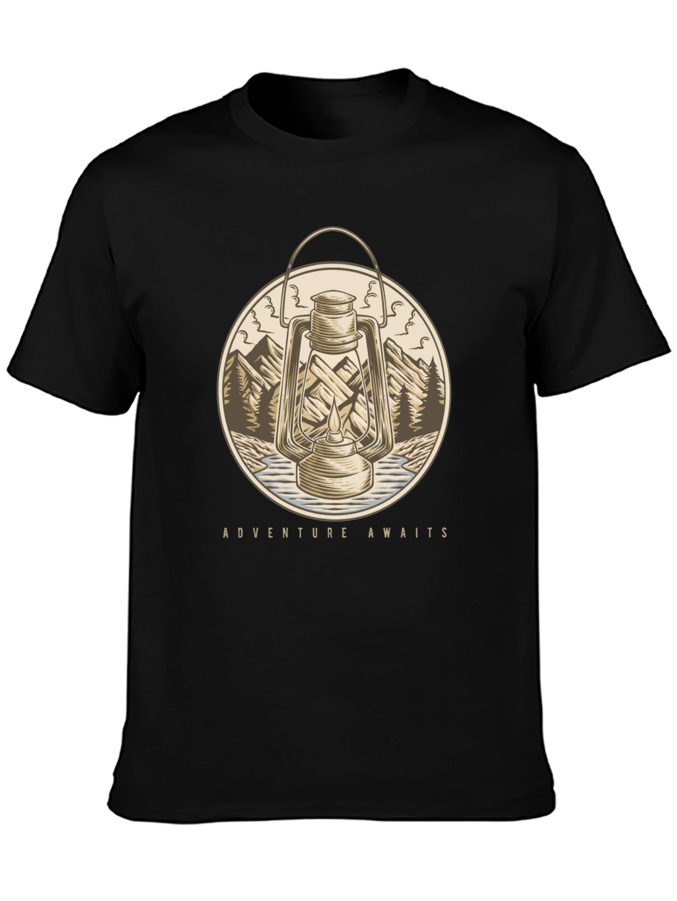 Adventure Awaits Graphic T-Shirt - Lantern Design