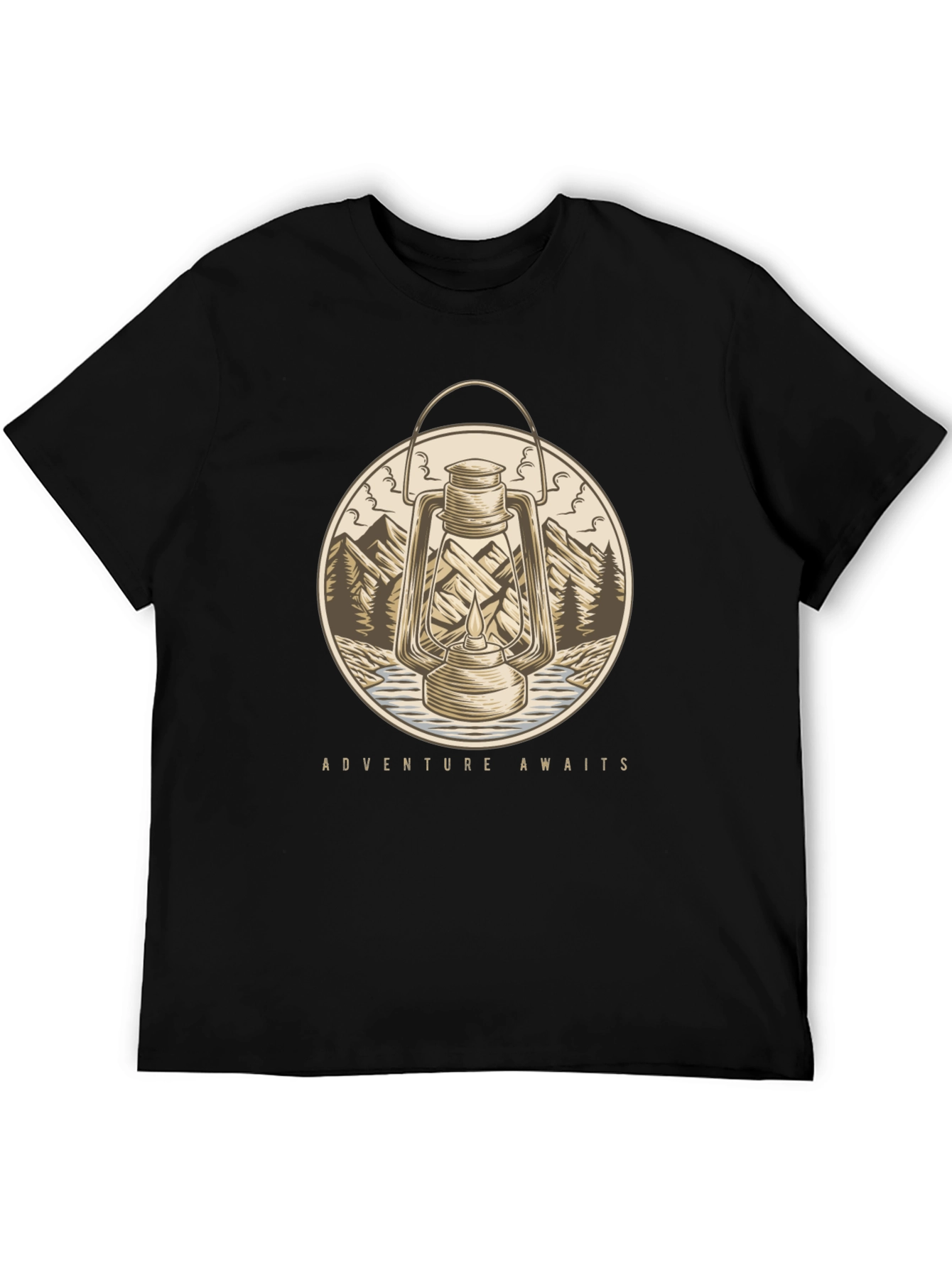 Adventure Awaits Graphic T-Shirt - Lantern Design