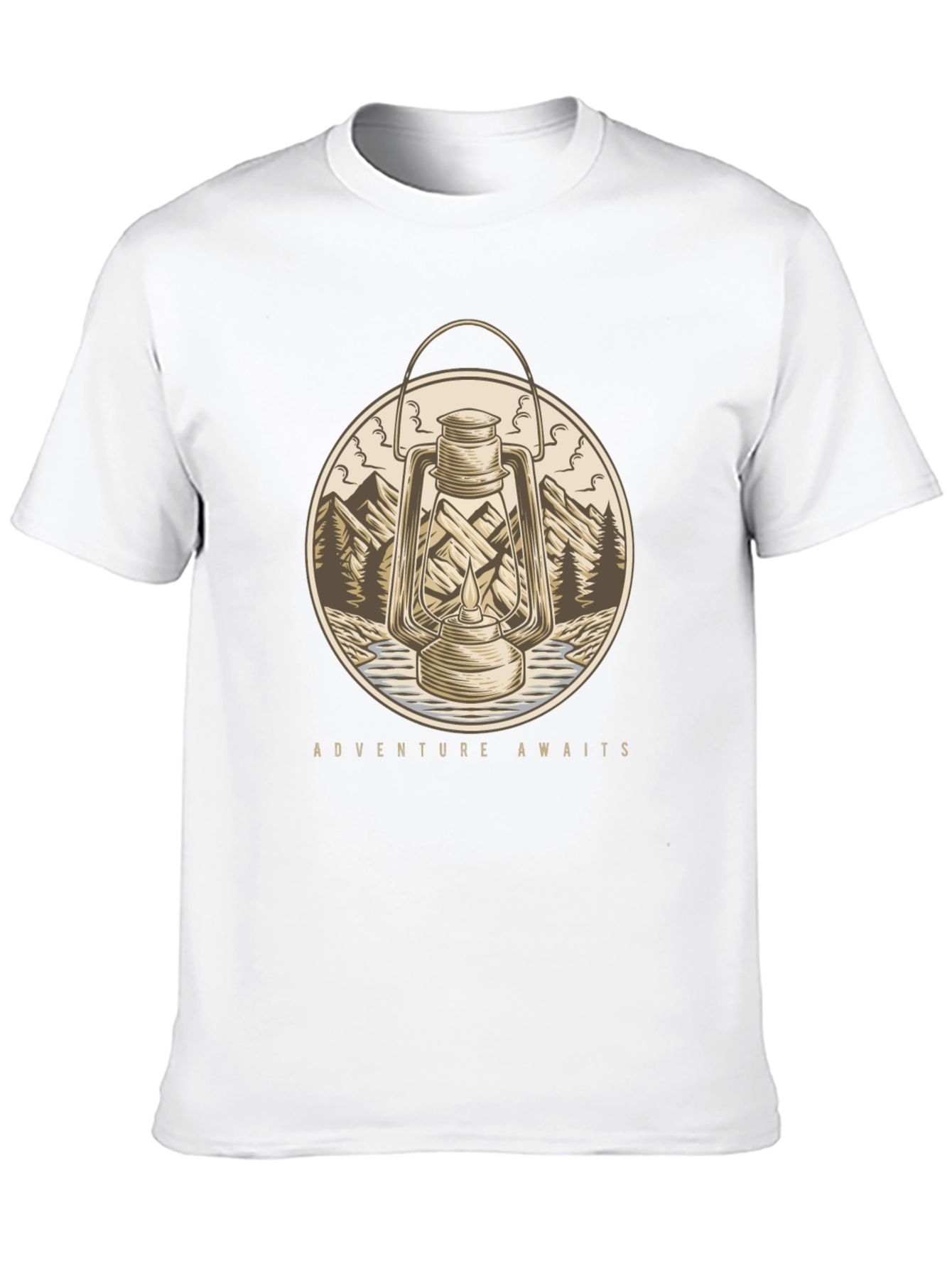 Adventure Awaits Graphic T-Shirt - Lantern Design