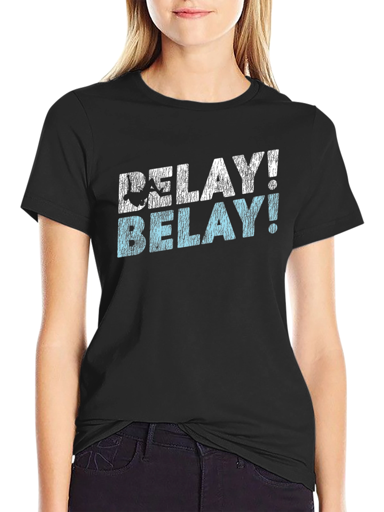 Belay! Climbing T-Shirt - Black Graphic Tee