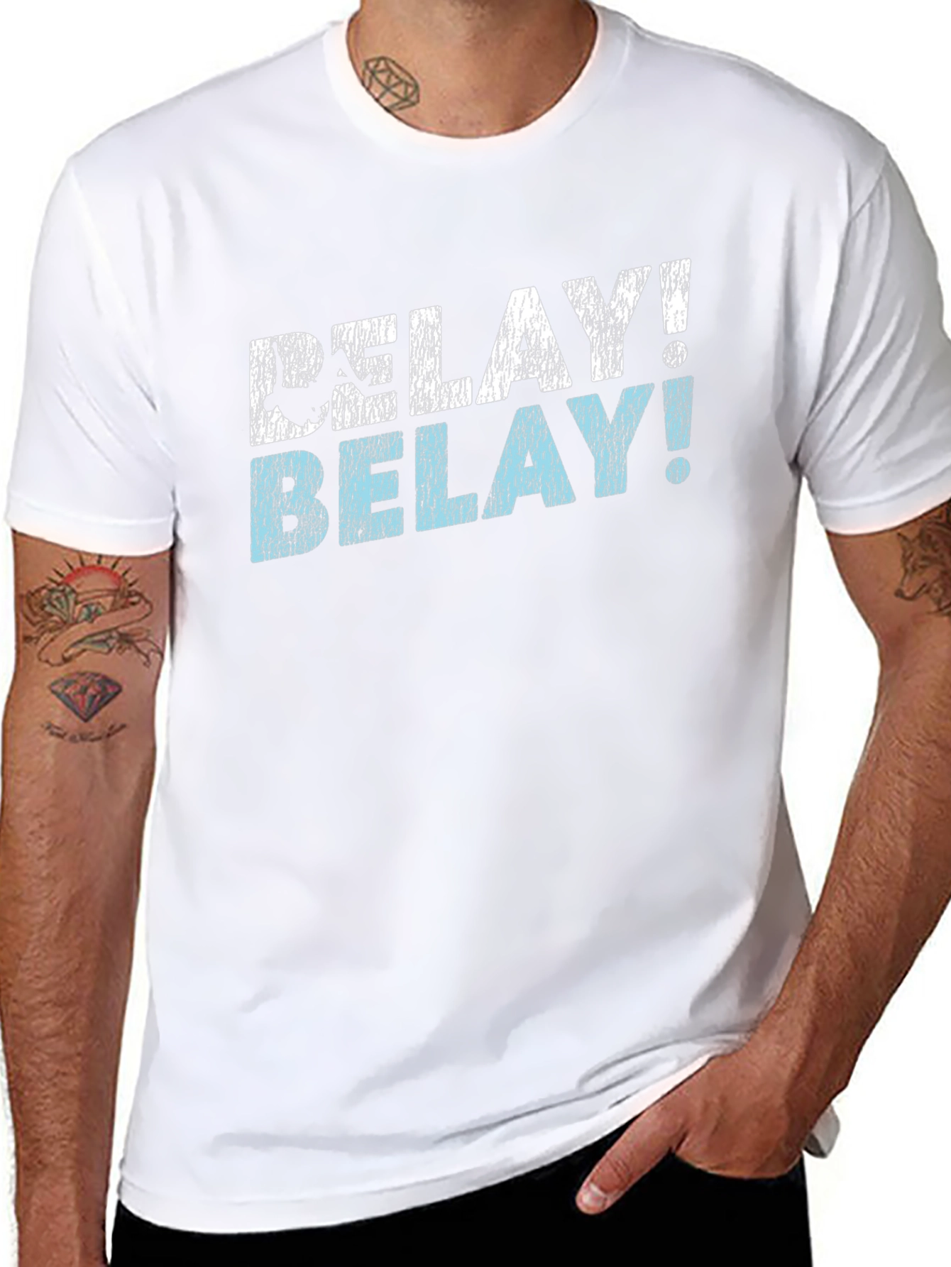 Belay! Climbing T-Shirt - Black Graphic Tee