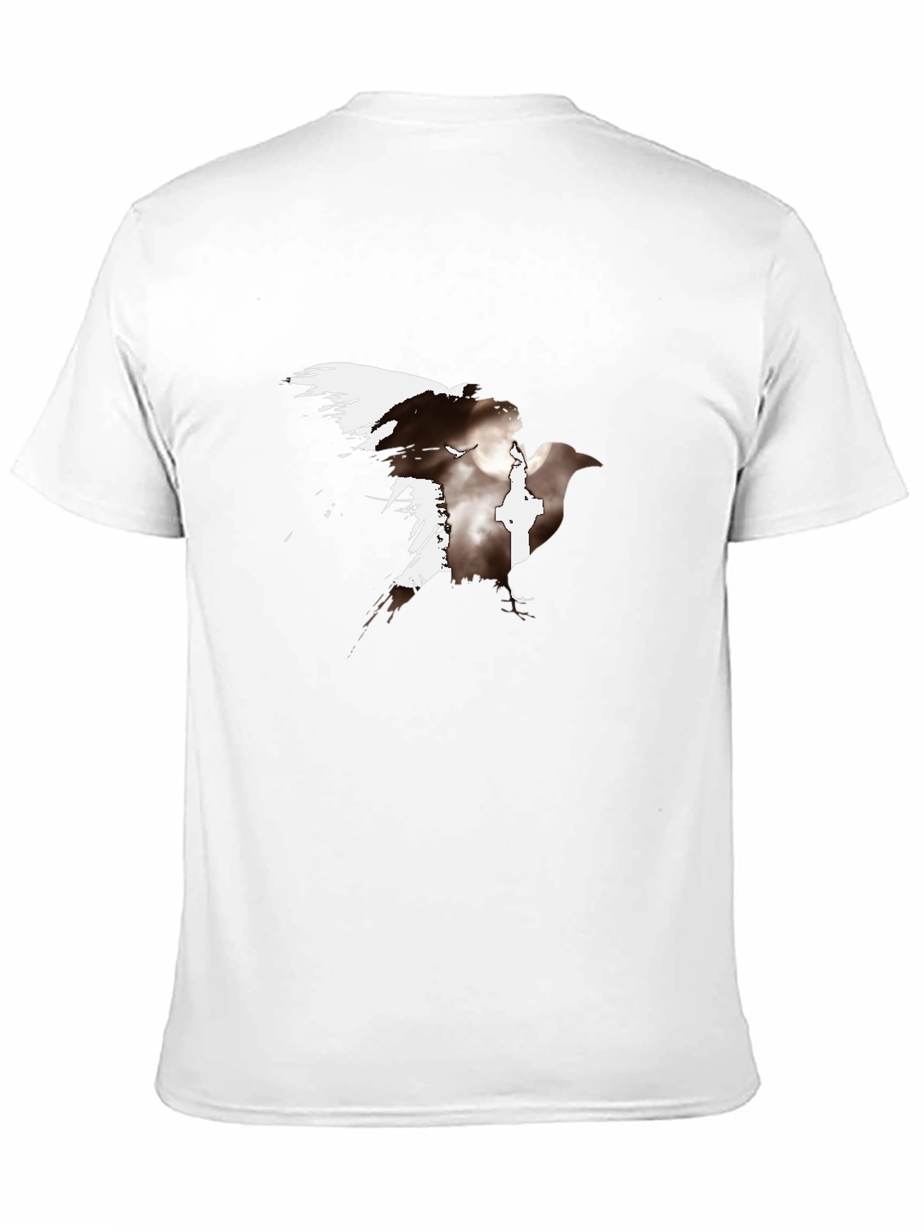 Raven Graphic Tee - Black Casual T-Shirt