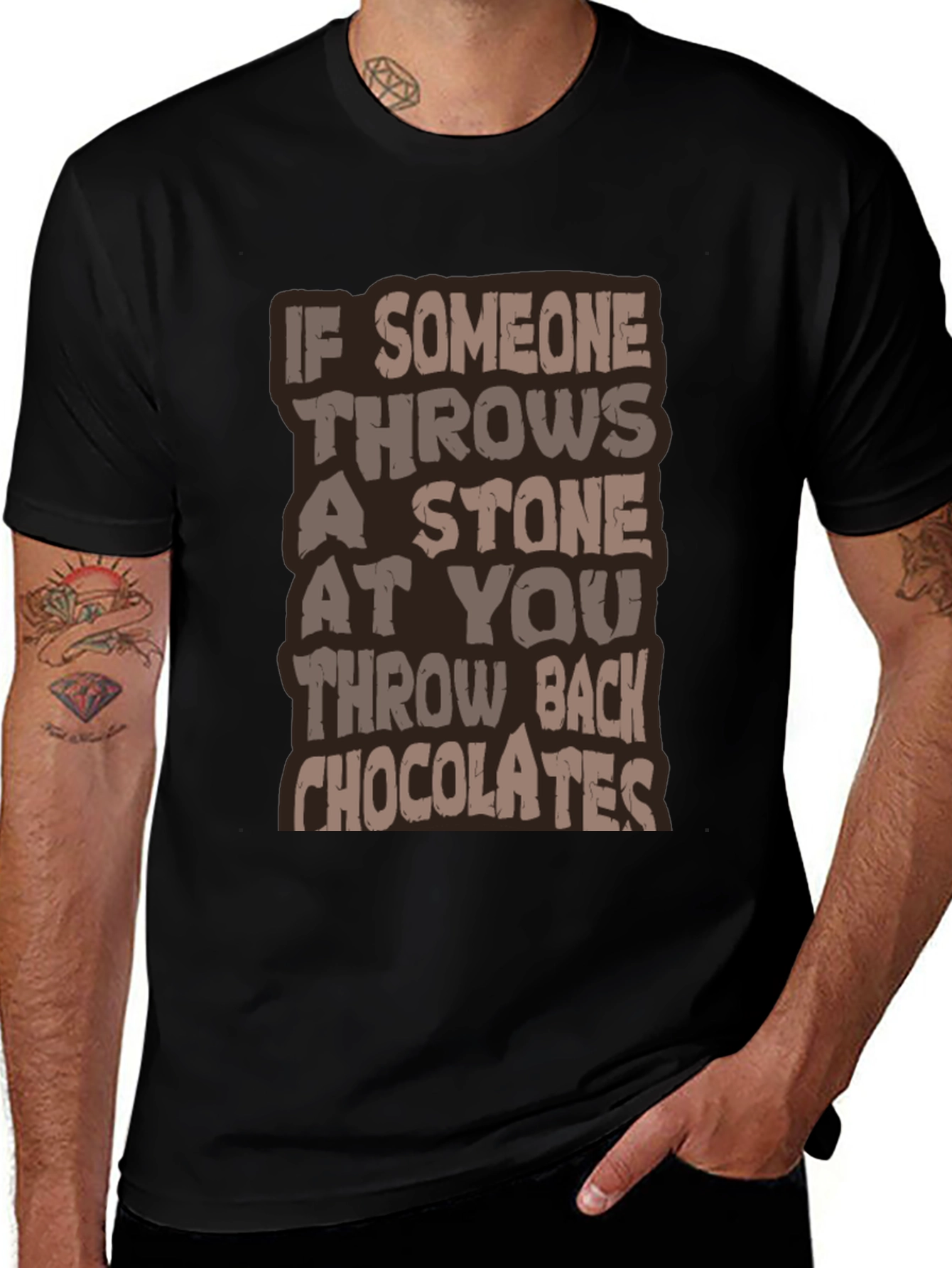 Humorous Throw Back Chocolates Graphic Tee