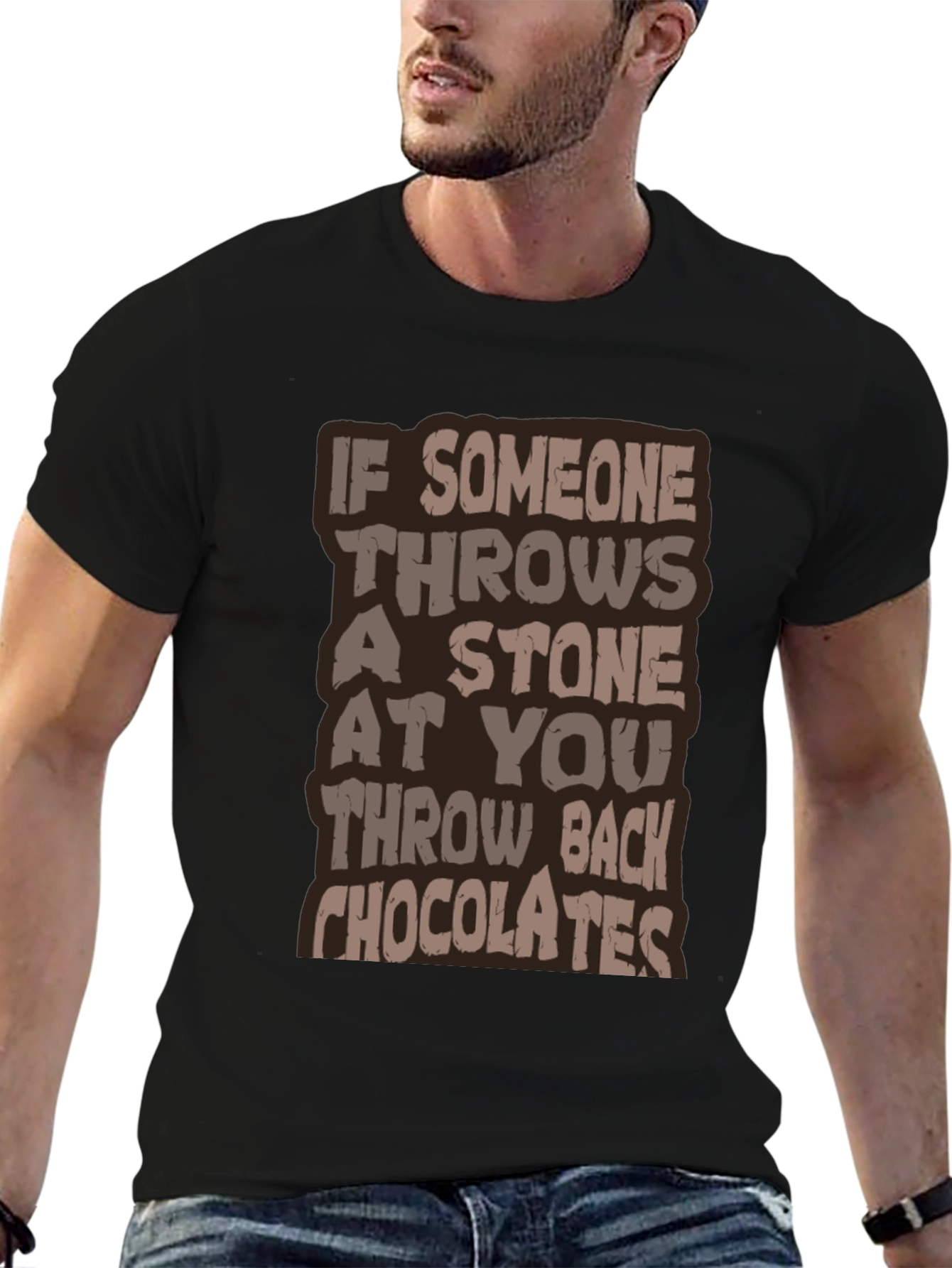 Humorous Throw Back Chocolates Graphic Tee