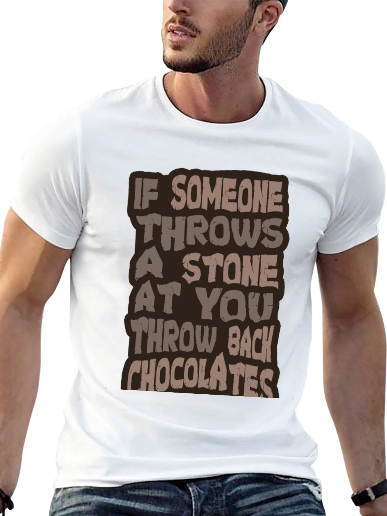 Humorous Throw Back Chocolates Graphic Tee