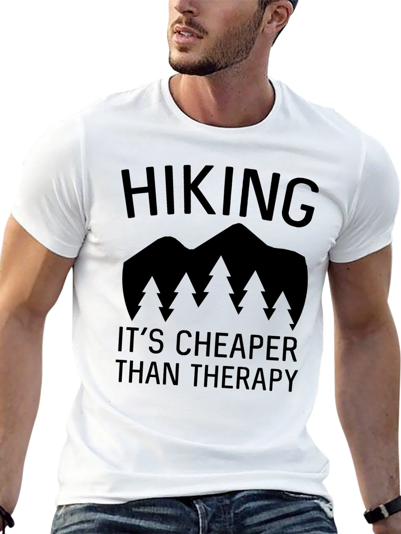 Hiking Cheaper Than Therapy Graphic Tee