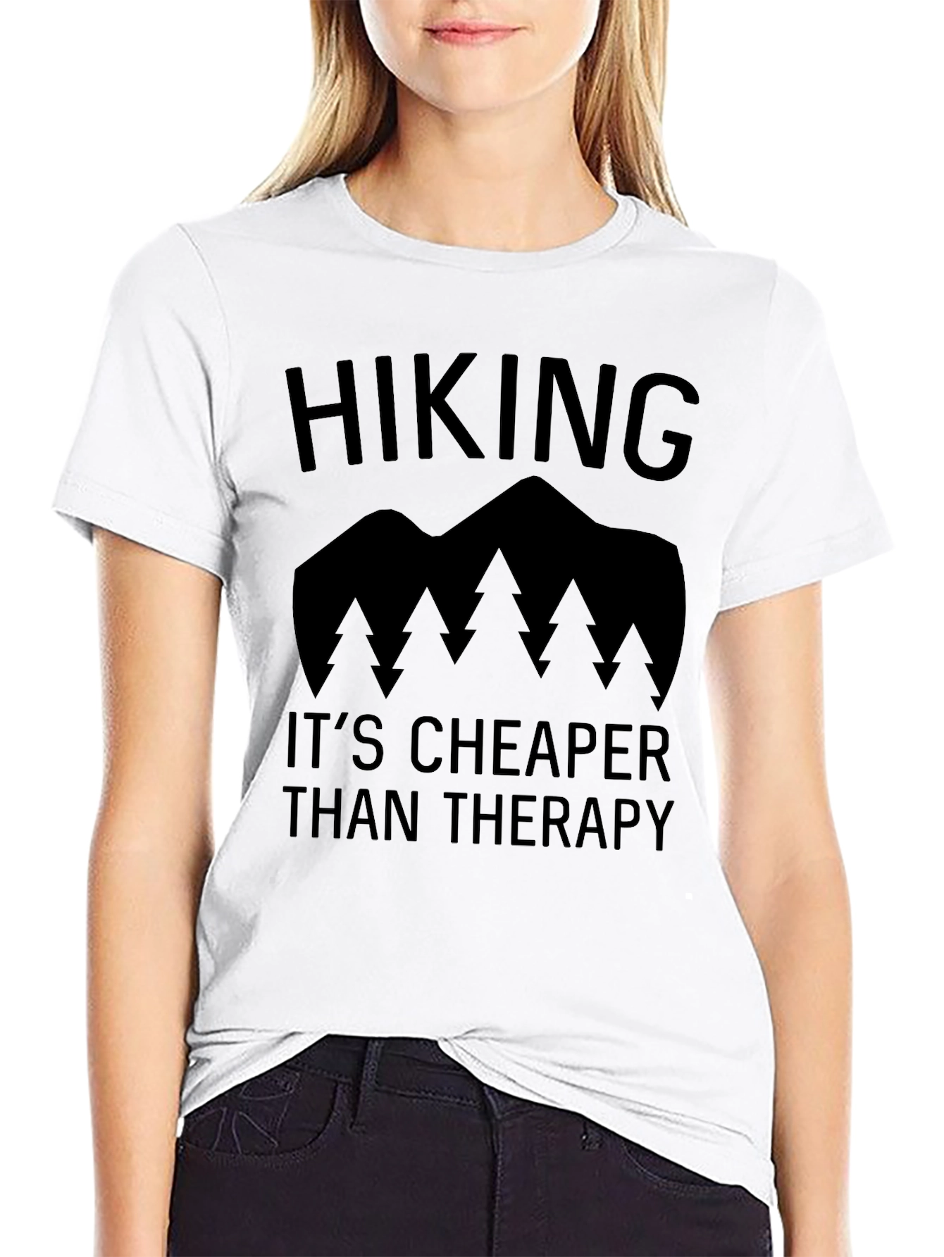 Hiking Cheaper Than Therapy Graphic Tee