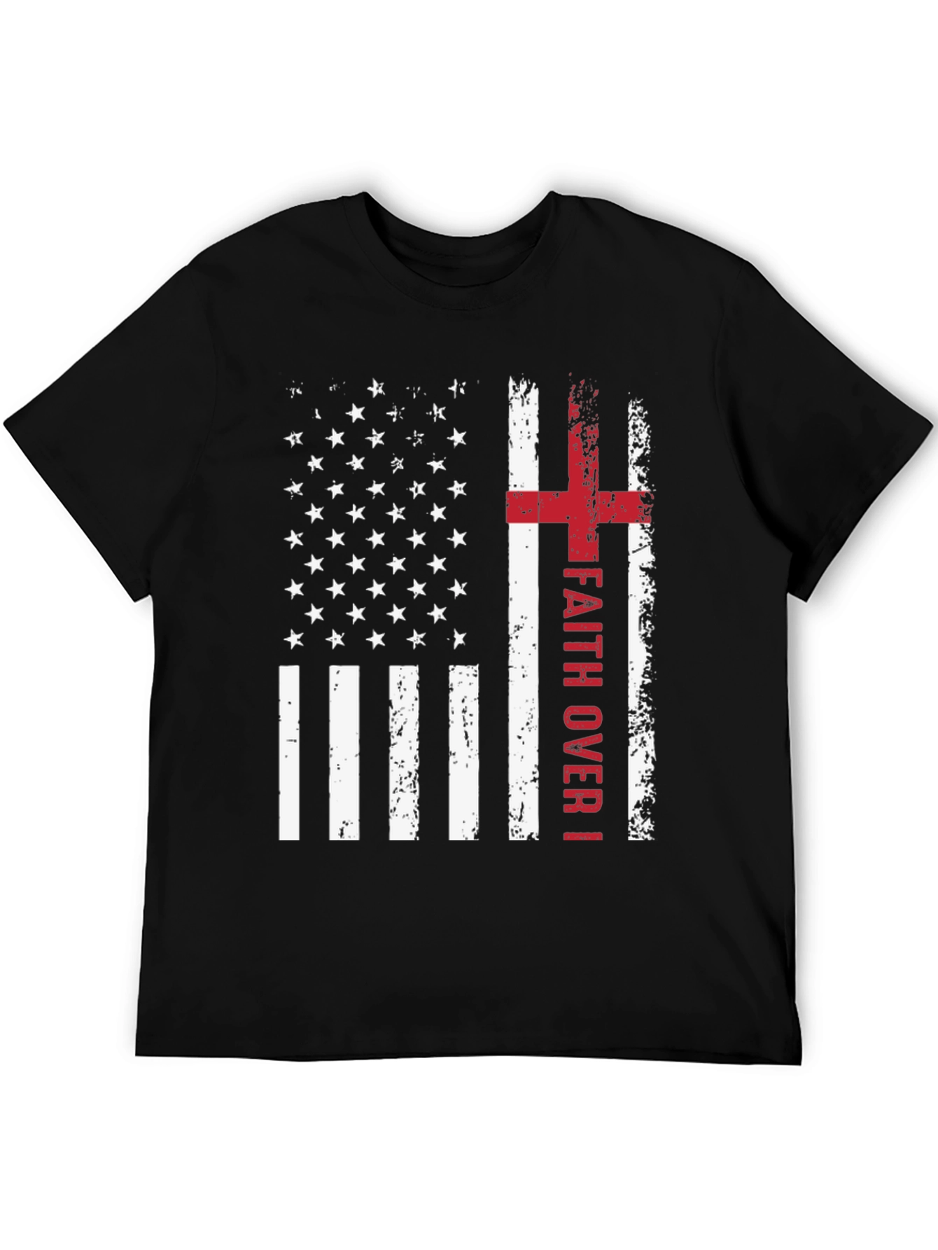 Faith Over Fear American Flag Graphic Tee