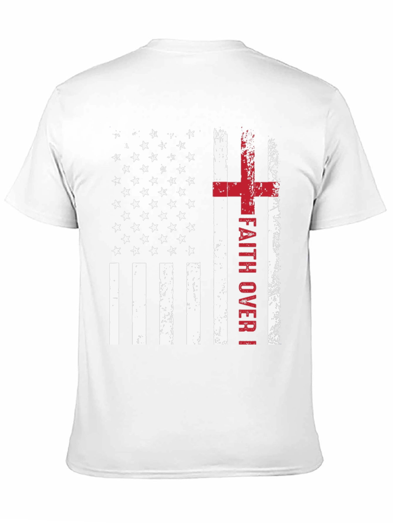 Faith Over Fear American Flag Graphic Tee