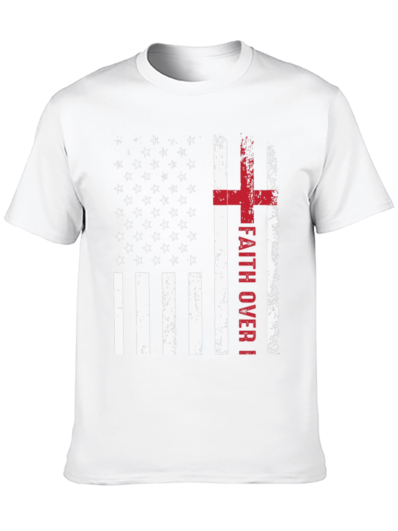 Faith Over Fear American Flag Graphic Tee
