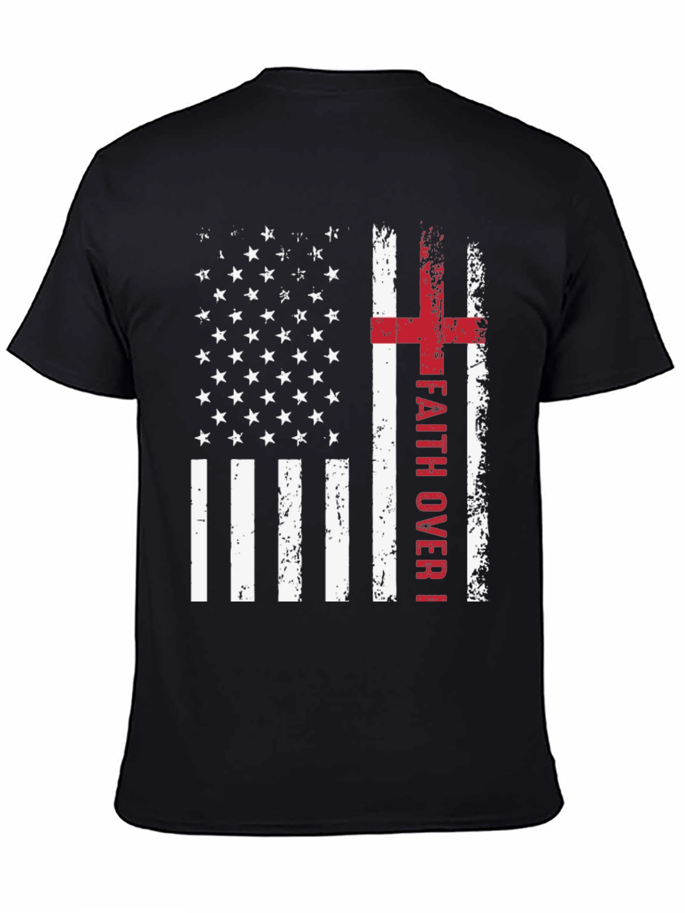 Faith Over Fear American Flag Graphic Tee