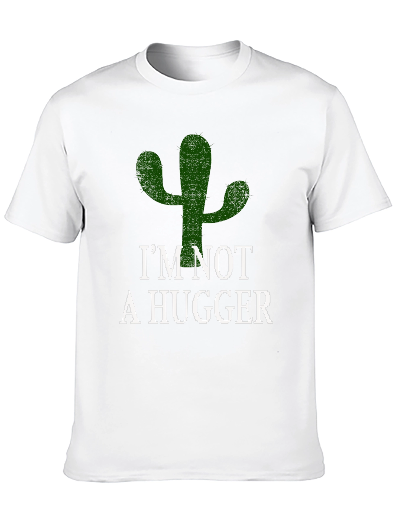 Im Not A Hugger Cactus T-Shirt - Black
