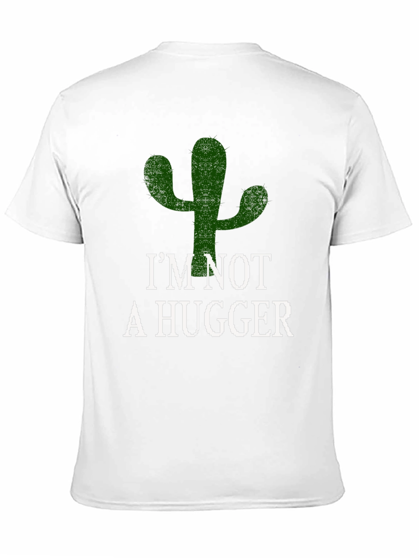 Im Not A Hugger Cactus T-Shirt - Black