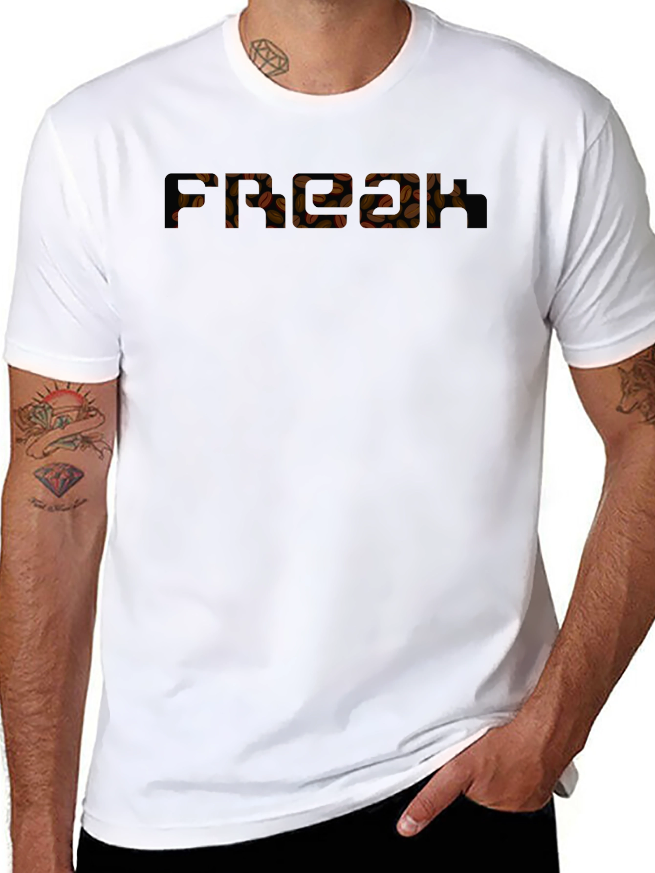 Coffee Bean Graphic Black T-Shirt