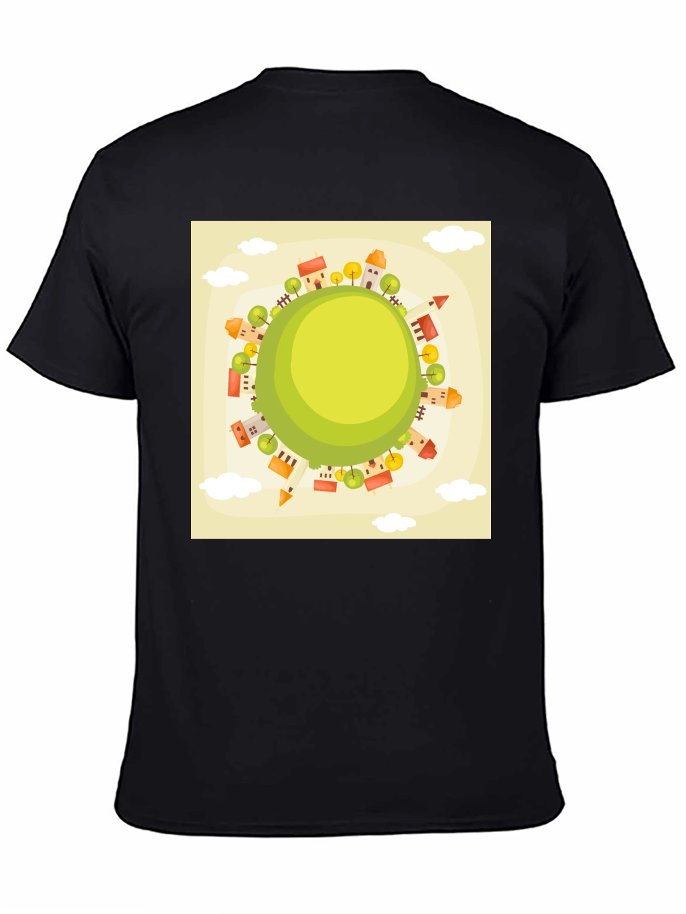 Cartoon World Graphic Tee - Black