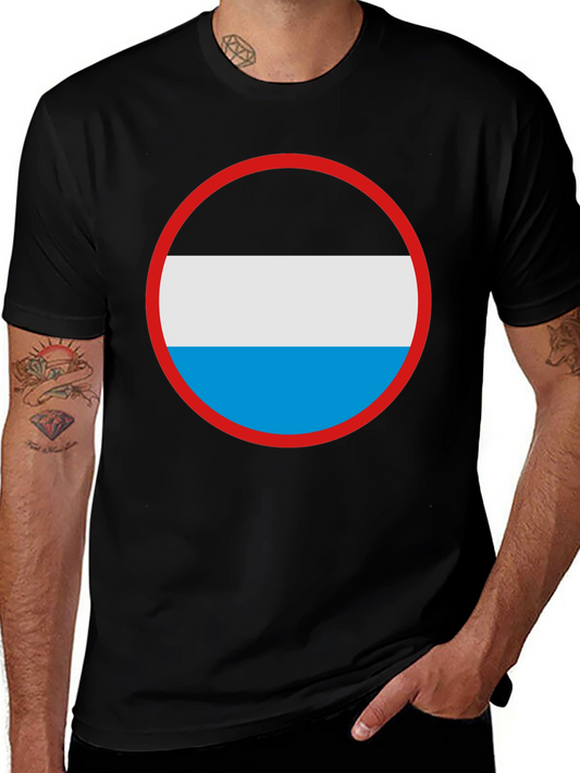 Circle Flag Graphic Tee - Mens Short Sleeve Crew Neck