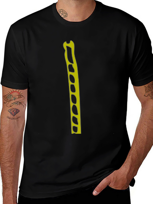 Modern Graphic Tee - Black with Yellow Design