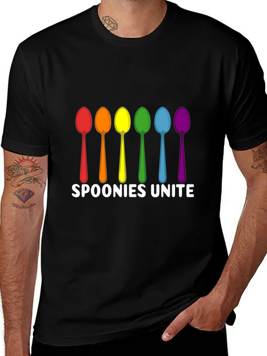 Spoonies Unite Pride T-Shirt - Colorful & Comfy